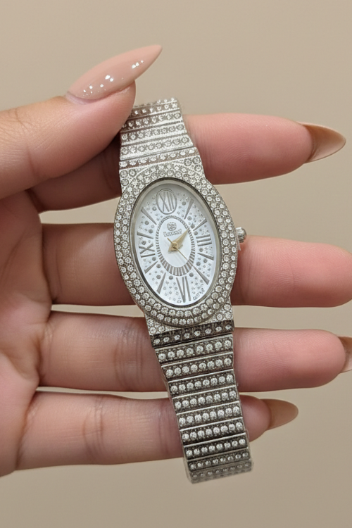 Camelot Crystal Watch | Oval Dial Bracelet Style
