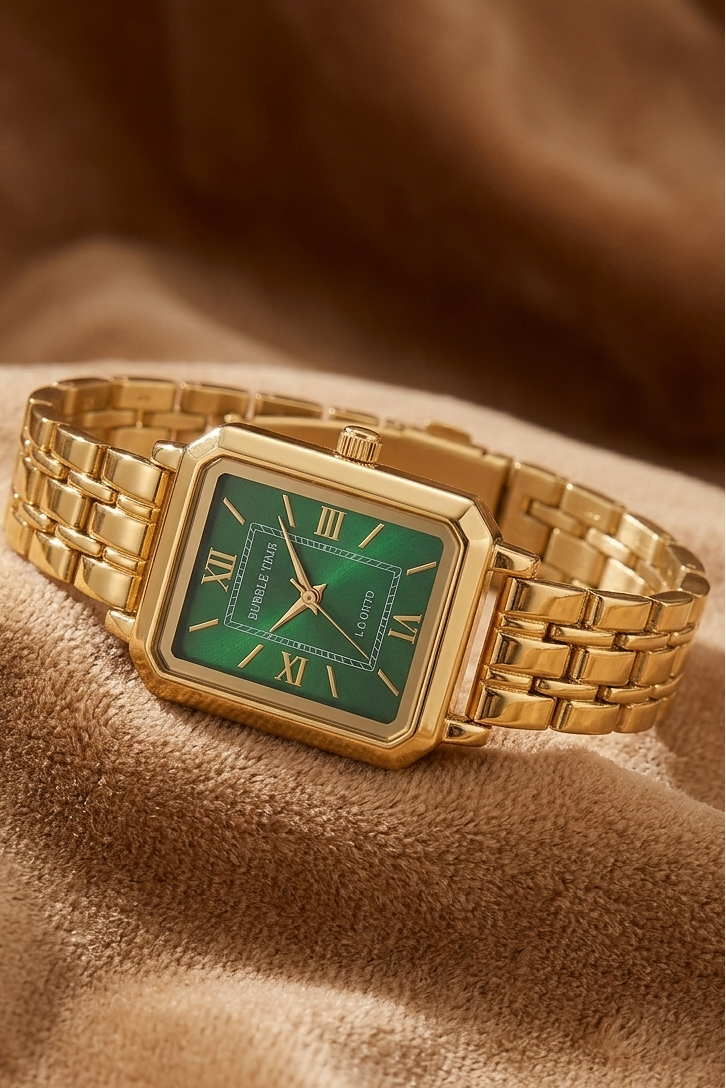 Luxury Gold Rectangular Women’s Watch
