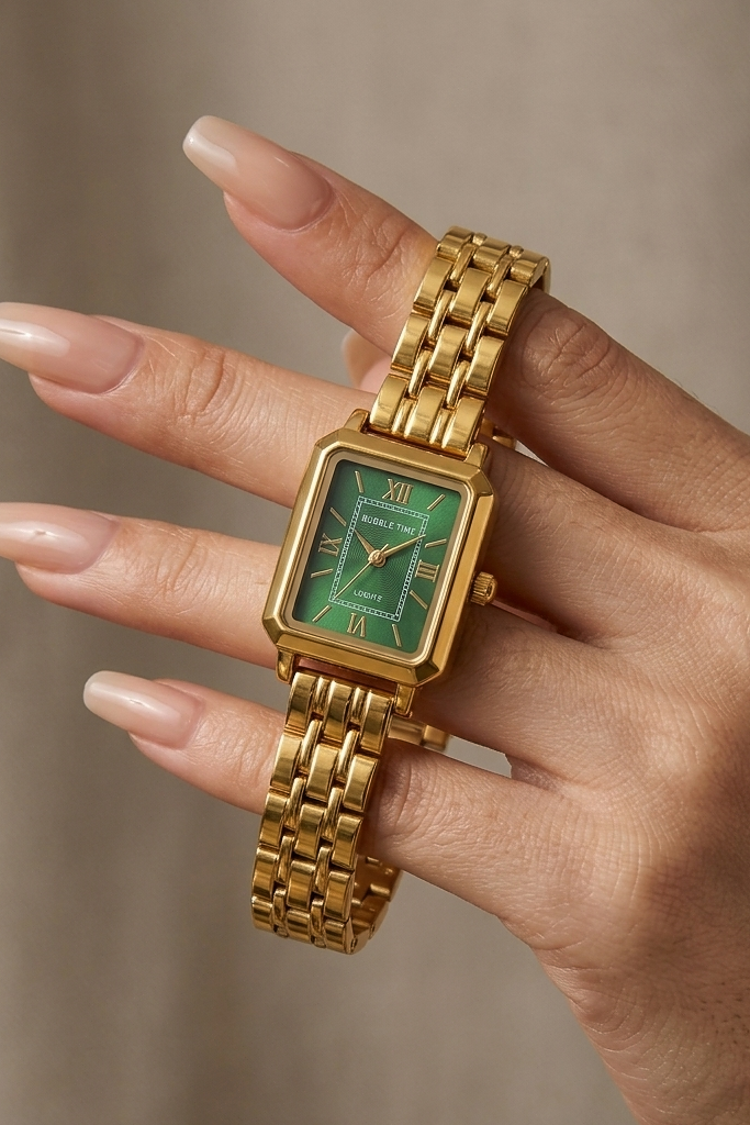 Luxury Gold Rectangular Women’s Watch