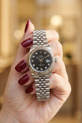 Rolex Women’s Watch | Elegant Stainless Steel.