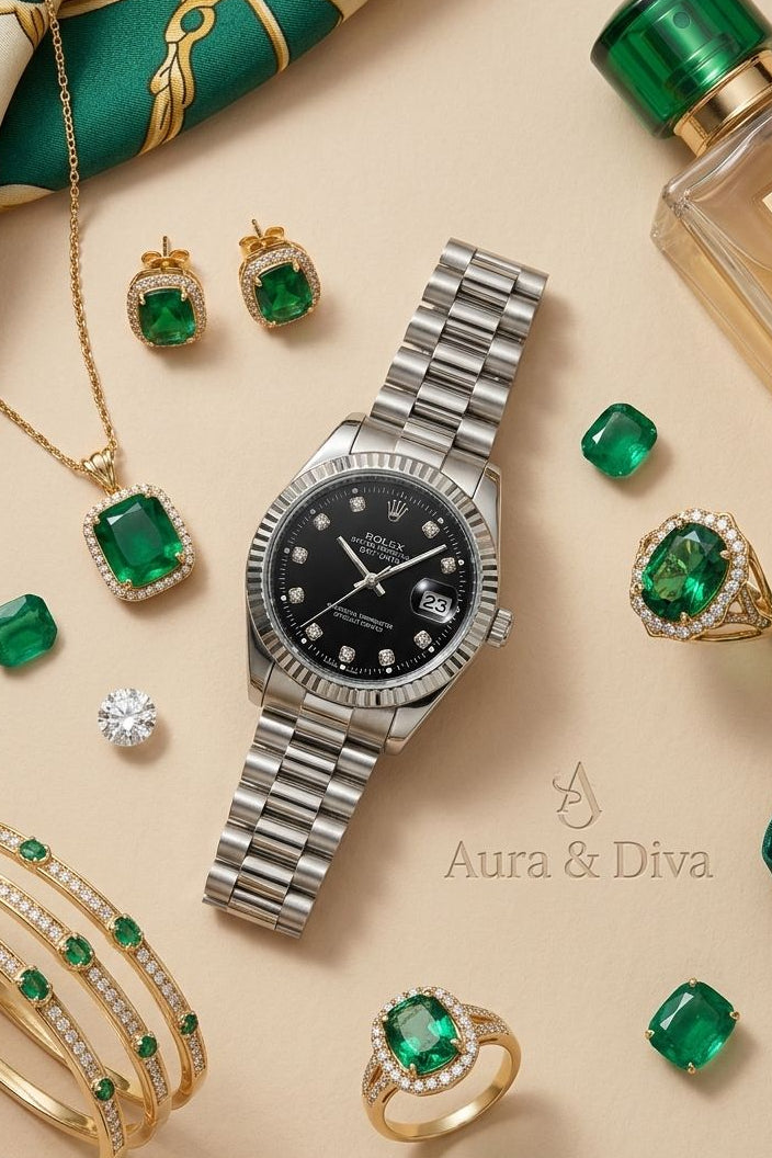 Rolex Women’s Watch | Elegant Stainless Steel.