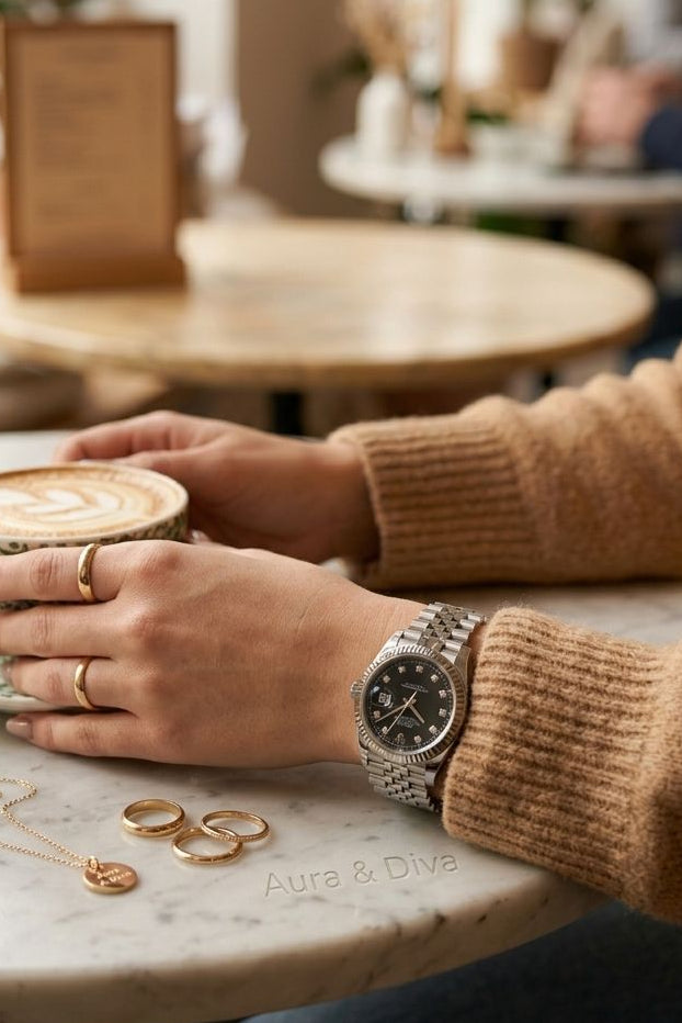 Rolex Women’s Watch | Elegant Stainless Steel.