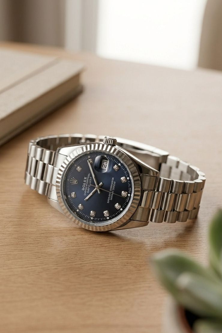 Rolex Women’s Watch | Elegant Stainless Steel.