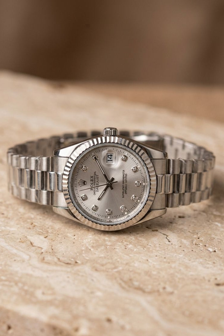Rolex Women’s Watch | Elegant Stainless Steel.