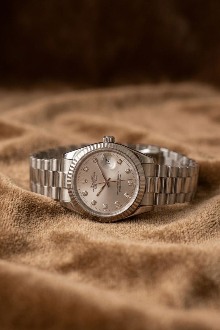 Rolex Women’s Watch | Elegant Stainless Steel.