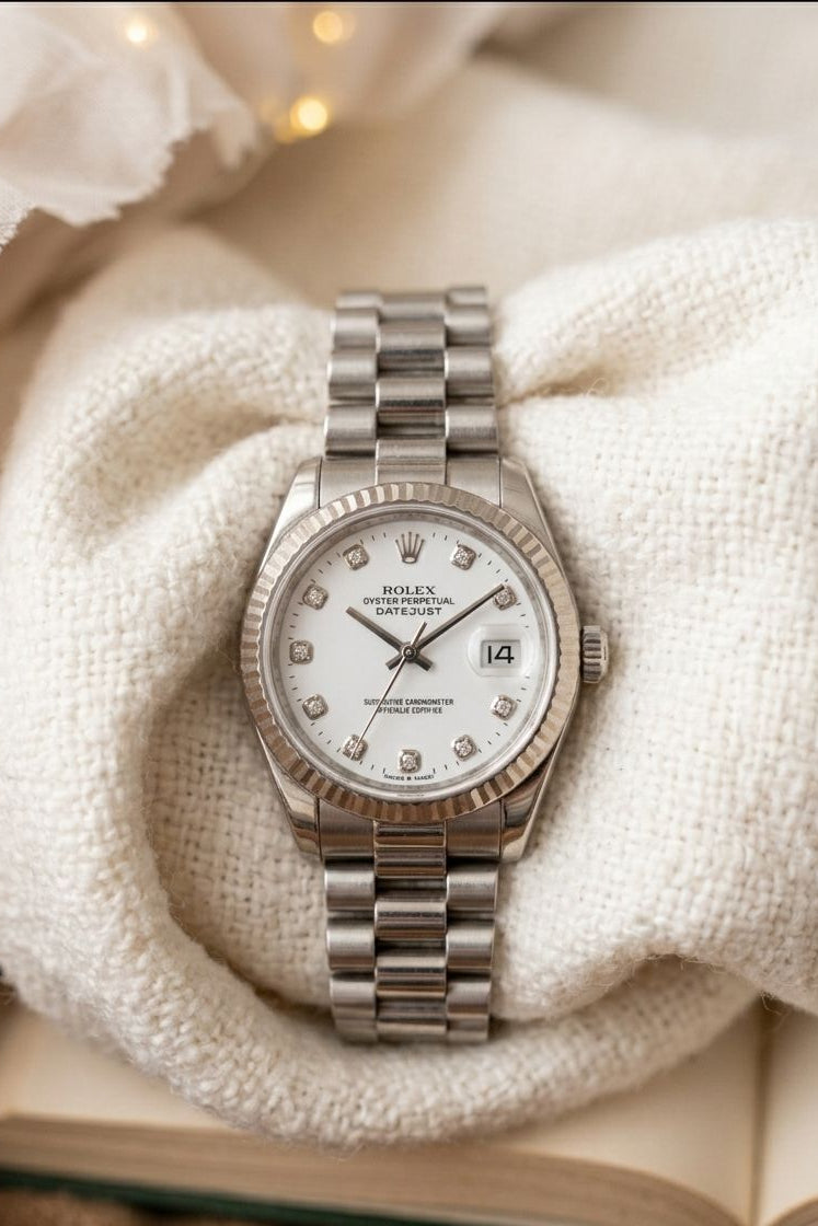 Rolex Women’s Watch | Elegant Stainless Steel.