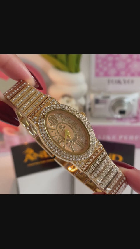 Camelot Crystal Watch | Oval Dial Bracelet Style